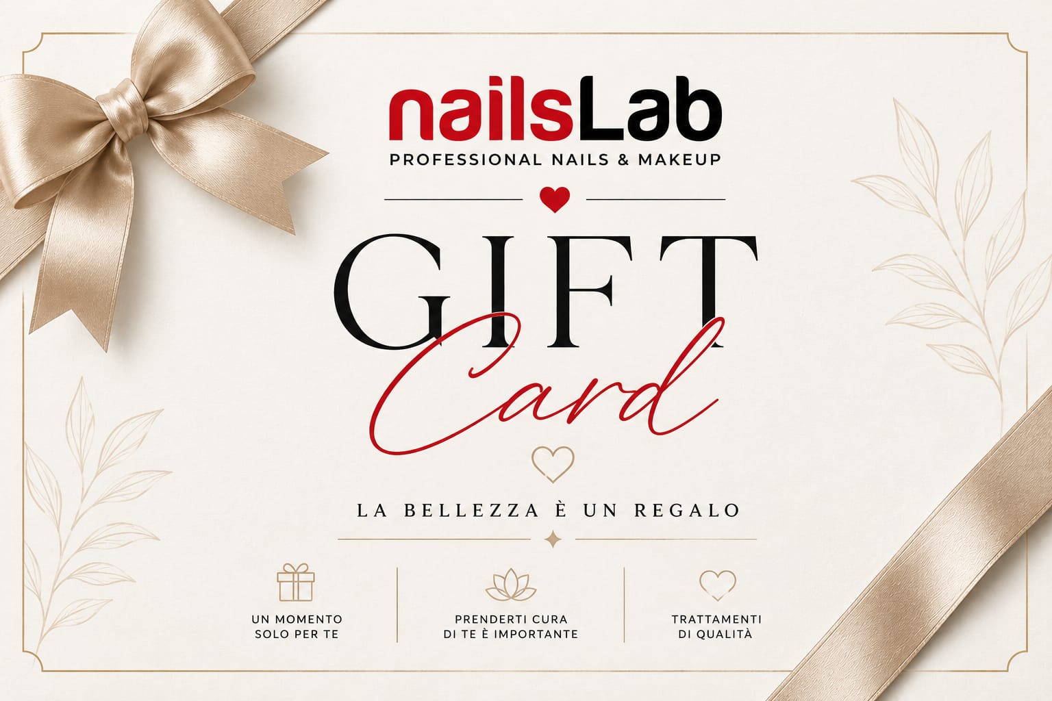 Gift Card Nails Lab — La bellezza è un regalo